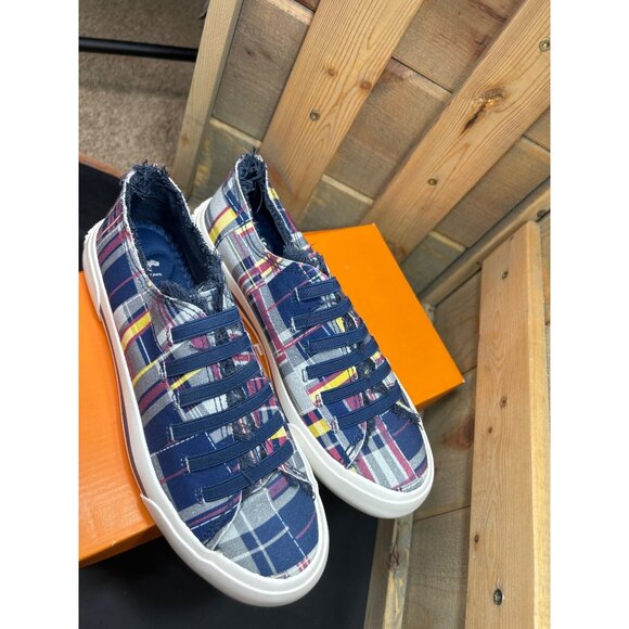 Rocket Dog Womens Jokes Bridger Patchwork Sneakers Blue Multi Size 8 M - Picture 3 of 6